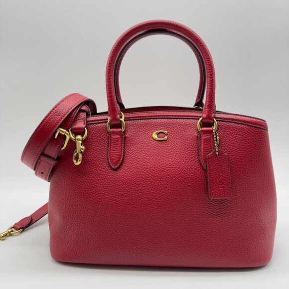 COACH Legacy pebbled leather medium carryall satchel crossbody -Defective - Picture 2 of 14